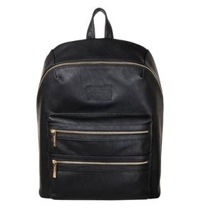 Honest City Backpack Black Vegan Leather